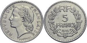 5 Franc French Third Republic (1870-1940)  Nickel 