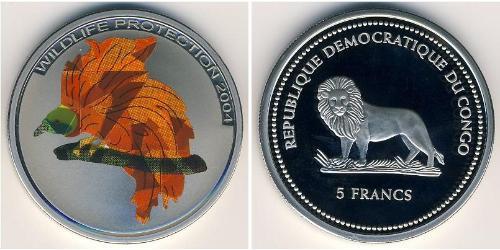 5 Franc República Democrática del Congo Níquel/Cobre 