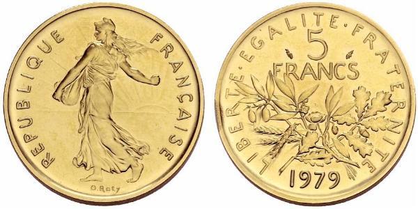 5 Franc Cinquième République (1958 - ) Or 