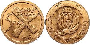 5 Franc Katanga Or 