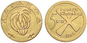 5 Franc Katanga Or 