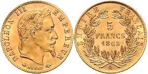 5 Franc Second Empire (1852-1870) Or Napoleon III (1808-1873)