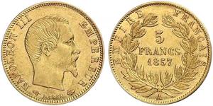 5 Franc Second Empire (1852-1870) Or Napoleon III (1808-1873)