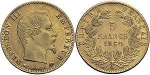 5 Franc Second Empire (1852-1870) Or Napoleon III (1808-1873)