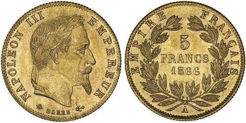 5 Franc Second Empire (1852-1870) Or Napoleon III (1808-1873)