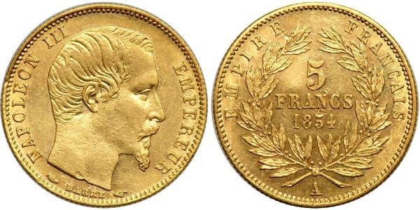 5 Franc Second Empire (1852-1870) Or Napoleon III (1808-1873)