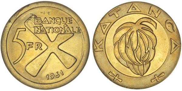 5 Franc Katanga Oro 