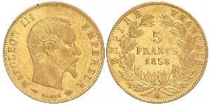 5 Franc Secondo Impero francese (1852-1870) Oro Napoleone III (1808-1873)