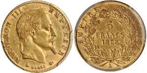 5 Franc Segundo Imperio francés (1852-1870) Oro Napoleon III (1808-1873)