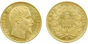 5 Franc Segundo Imperio francés (1852-1870) Oro Napoleon III (1808-1873)
