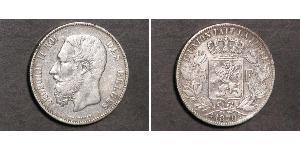 5 Franc Bélgica Plata Leopold II (1835 - 1909)