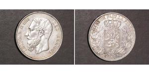 5 Franc Bélgica Plata Leopold II (1835 - 1909)