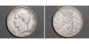 5 Franc Bélgica Plata Leopoldo I de Bélgica (1790-1865)