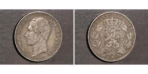 5 Franc Bélgica Plata Leopoldo I de Bélgica (1790-1865)