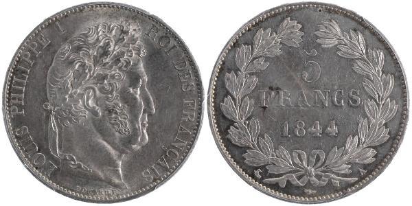 5 Franc Francia / Monarquía de Julio (1830-1848) Plata Luis Felipe I de Francia  (1773 -1850)