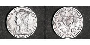 5 Franc French West Africa (1895-1958) Plata 