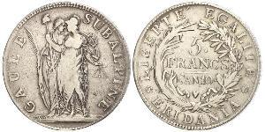 5 Franc Italian city-states Plata 