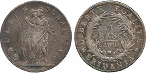 5 Franc Italian city-states Plata 