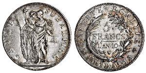 5 Franc Italian city-states Plata 