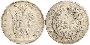 5 Franc Italian city-states Plata 