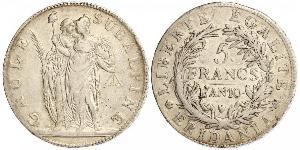 5 Franc Italian city-states Plata 