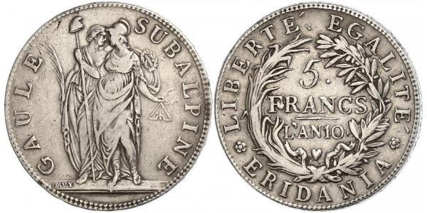 5 Franc Italian city-states Plata 