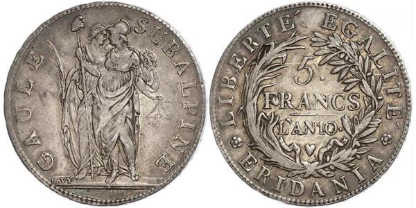 5 Franc Italian city-states Plata 