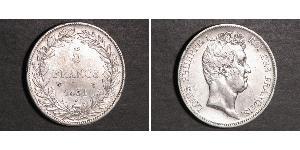 5 Franc Monarquía de Julio (1830-1848) Plata Luis Felipe I de Francia  (1773 -1850)