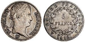 5 Franc Primer Imperio francés (1804-1814) Plata Napoleón Bonaparte(1769 - 1821)