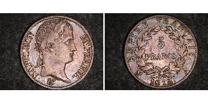 5 Franc Primer Imperio francés (1804-1814) Plata Napoleón Bonaparte(1769 - 1821)