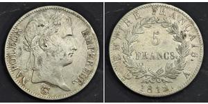 5 Franc Primer Imperio francés (1804-1814) Plata Napoleón Bonaparte(1769 - 1821)