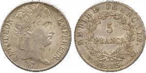 5 Franc Primer Imperio francés (1804-1814) Plata Napoleón Bonaparte(1769 - 1821)