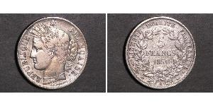 5 Franc Segunda República Francesa (1848-1852) Plata 