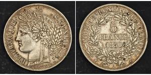 5 Franc Segunda República Francesa (1848-1852) Plata 