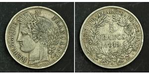 5 Franc Segunda República Francesa (1848-1852) Plata 