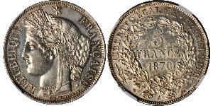 5 Franc Segunda República Francesa (1848-1852) Plata 