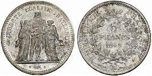 5 Franc Segunda República Francesa (1848-1852) Plata 