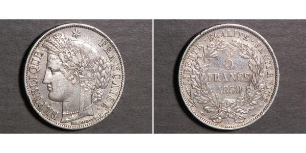 5 Franc Segunda República Francesa (1848-1852) Plata 