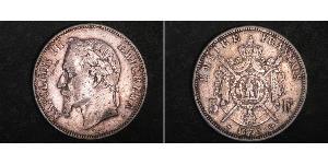 5 Franc Segundo Imperio francés (1852-1870) Plata Napoleon III (1808-1873)