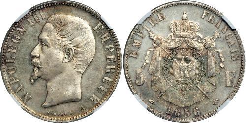 5 Franc Segundo Imperio francés (1852-1870) Plata Napoleon III (1808-1873)