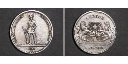 5 Franc Suiza Plata 