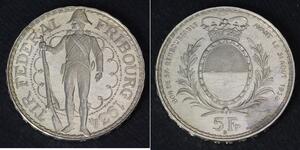 5 Franc Suiza Plata 