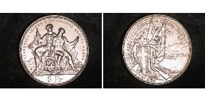 5 Franc Suiza Plata 