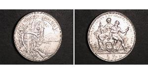 5 Franc Suiza Plata 
