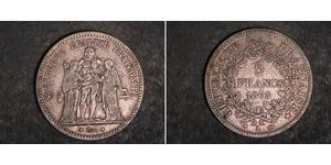 5 Franc Tercera República Francesa (1870-1940)  Plata 