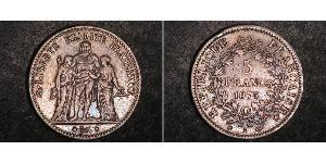 5 Franc Tercera República Francesa (1870-1940)  Plata 