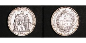 5 Franc Tercera República Francesa (1870-1940)  Plata 