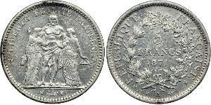 5 Franc Tercera República Francesa (1870-1940)  Plata 