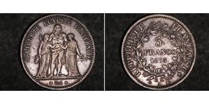 5 Franc Tercera República Francesa (1870-1940)  Plata 