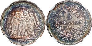 5 Franc Tercera República Francesa (1870-1940)  Plata 